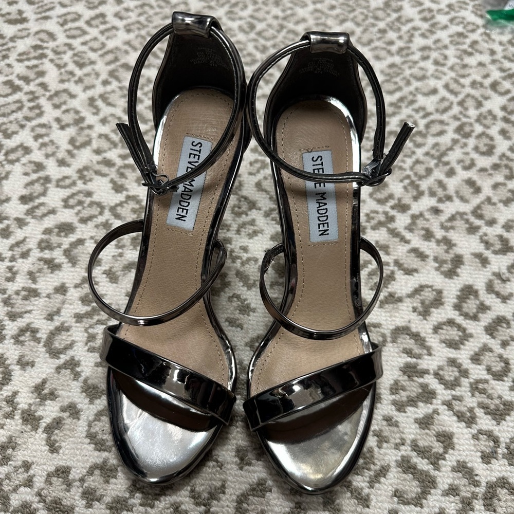 Steve Madden Sheena pewter heels